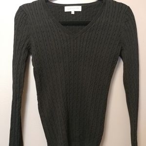 Classic lightweight black v-neck sweater